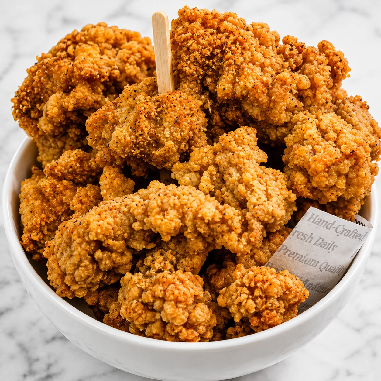 Crispy chicken chunks made fresh at Crspy Bnch in Winnipeg
