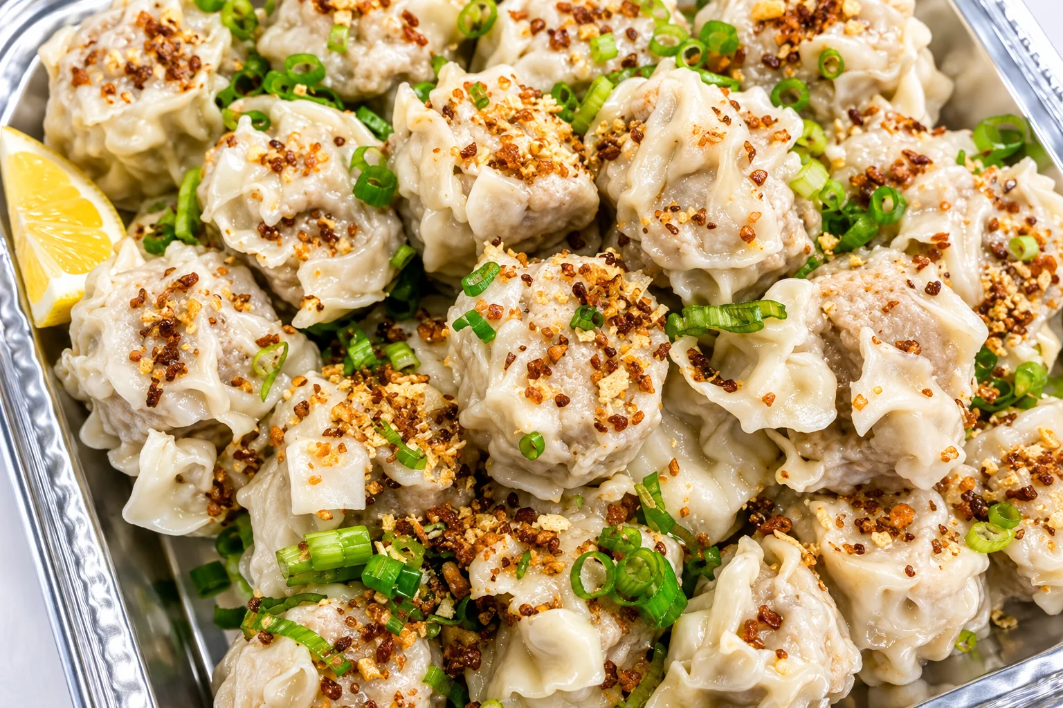 Pork Siomai party tray at Crspy Bnch &ndash; crispy comfort food delivery to Sherbrook, MB
